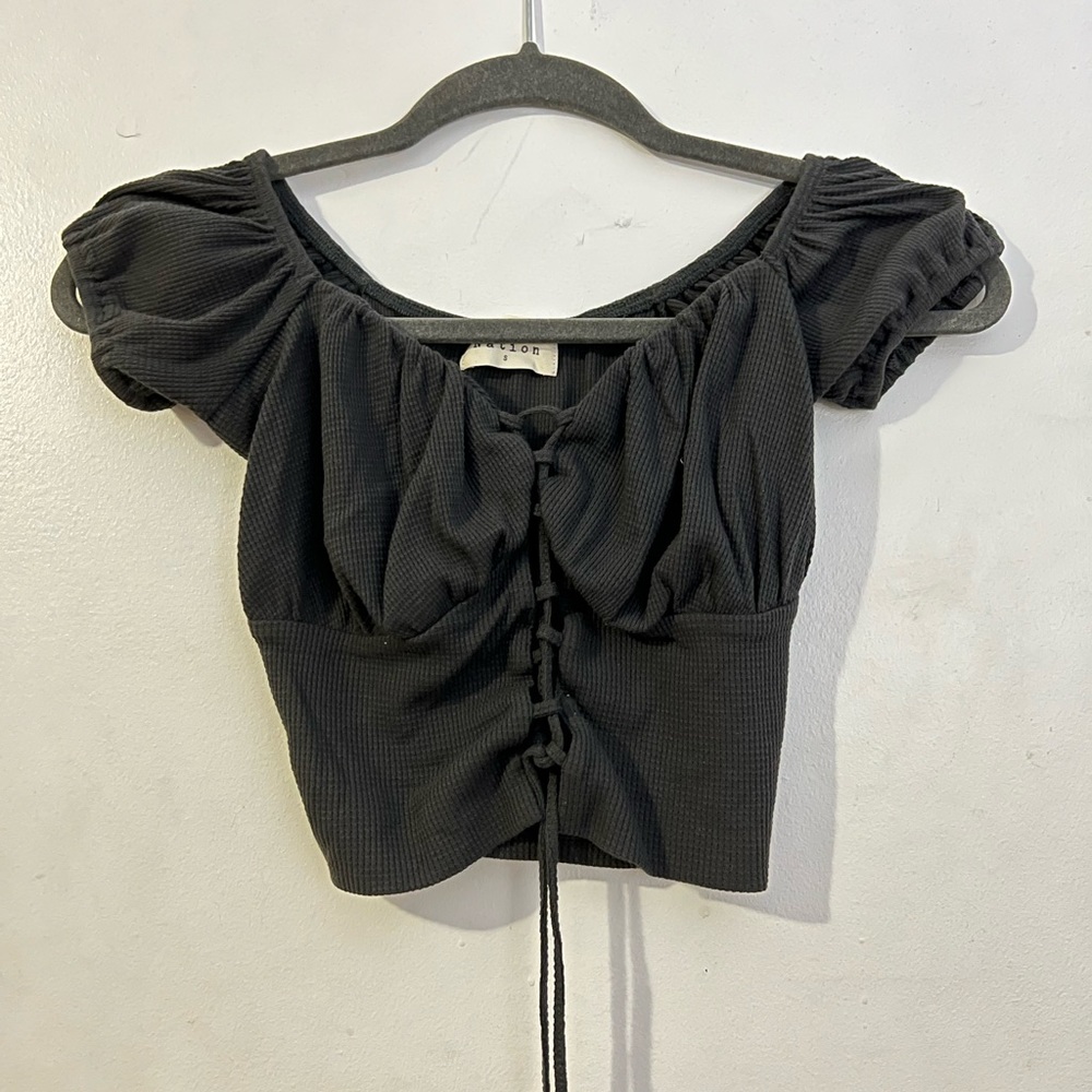 Off the shoulder crop top